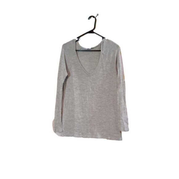 American Eagle Outfitters Ladies XS Lightweight V Neck Knit Sweater Light Grey - Picture 1 of 7
